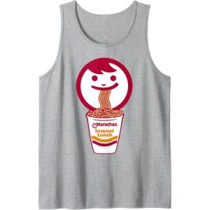 image:imageMaruchan Happy Face Eating Ramen Noodles Tank TopHeather Grey