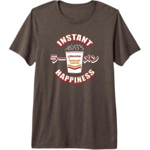 image:imageMaruchan Instant Happiness Steaming Ramen Soup Premium Triblend TShirtBrown