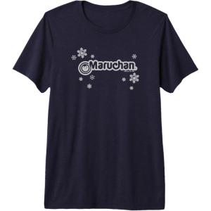 image:imageMaruchan Instant Lunch Christmas Snow Flakes Holiday Logo Premium Triblend TShirtNavy Blue