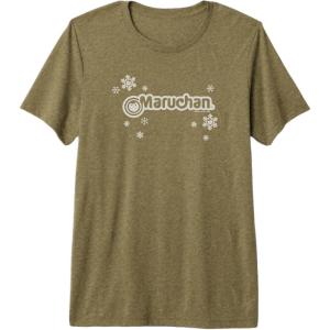image:imageMaruchan Instant Lunch Christmas Snow Flakes Holiday Logo Premium Triblend TShirtOlive Green