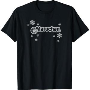 image:imageMaruchan Instant Lunch Christmas Snow Flakes Holiday Logo TShirtBlack