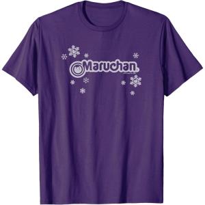 image:imageMaruchan Instant Lunch Christmas Snow Flakes Holiday Logo TShirtPurple