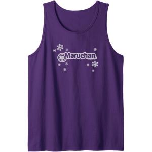 image:imageMaruchan Instant Lunch Christmas Snow Flakes Holiday Logo Tank TopPurple