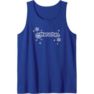 image:imageMaruchan Instant Lunch Christmas Snow Flakes Holiday Logo Tank TopRoyal Blue