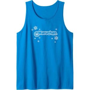image:imageMaruchan Instant Lunch Christmas Snow Flakes Holiday Logo Tank TopSapphire Blue