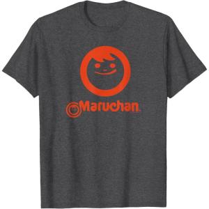 image:imageMaruchan Instant Lunch Classic Happy Face Vintage Logo TShirtDark Heather Grey