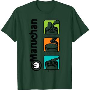 image:imageMaruchan Instant Lunch Cooking Directions Icons TShirtDark Green