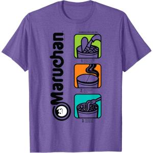 image:imageMaruchan Instant Lunch Cooking Directions Icons TShirtPurple Heather