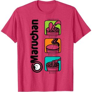 image:imageMaruchan Instant Lunch Cooking Directions Icons TShirtRed Heather
