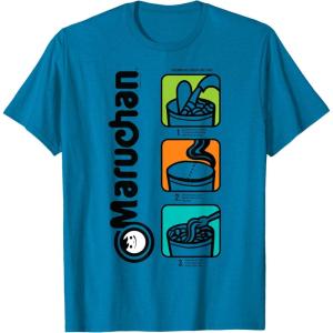 image:imageMaruchan Instant Lunch Cooking Directions Icons TShirtSapphire Blue