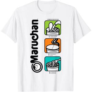 image:imageMaruchan Instant Lunch Cooking Directions Icons TShirtWhite