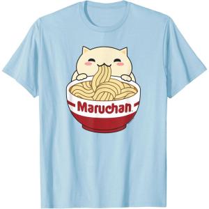 image:imageMaruchan Instant Lunch Cute Cat Ramen Bowl Logo TShirtBaby Blue