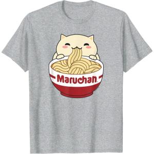 image:imageMaruchan Instant Lunch Cute Cat Ramen Bowl Logo TShirtHeather Grey