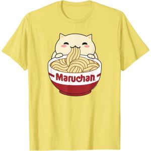 image:imageMaruchan Instant Lunch Cute Cat Ramen Bowl Logo TShirtLemon Yellow