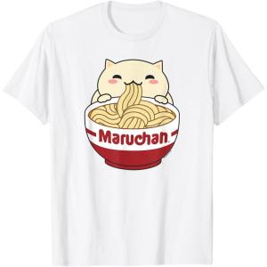 image:imageMaruchan Instant Lunch Cute Cat Ramen Bowl Logo TShirtWhite