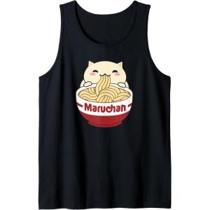 image:imageMaruchan Instant Lunch Cute Cat Ramen Bowl Logo Tank TopBlack