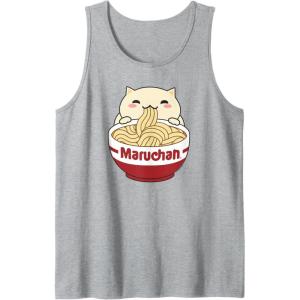 image:imageMaruchan Instant Lunch Cute Cat Ramen Bowl Logo Tank TopHeather Grey