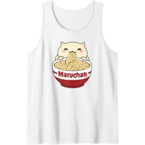 image:imageMaruchan Instant Lunch Cute Cat Ramen Bowl Logo Tank TopWhite