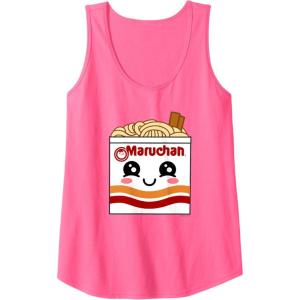 image:imageMaruchan Instant Lunch Kawaii Ramen Cup Logo Tank TopNeon Pink