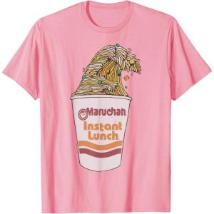 image:imageMaruchan Instant Lunch Ramen Cup Noodle Wave Logo TShirtPink