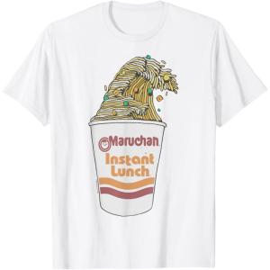 image:imageMaruchan Instant Lunch Ramen Cup Noodle Wave Logo TShirtWhite