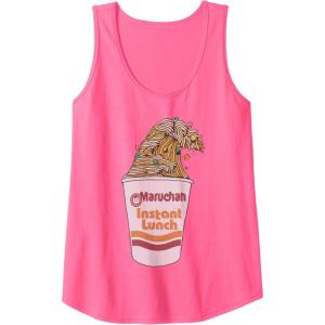 image:imageMaruchan Instant Lunch Ramen Cup Noodle Wave Logo Tank TopNeon Pink