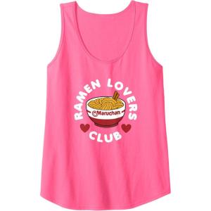 image:imageMaruchan Instant Lunch Ramen Lovers Club Cute Logo Tank TopNeon Pink