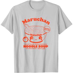 image:imageMaruchan Instant Ramen Instant Happiness Kawaii Bowl Logo TShirtSilver Grey
