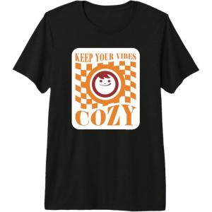 image:imageMaruchan Keep Your Vibes Cozy Checker Smiley Face Logo Premium Triblend TShirtBlack