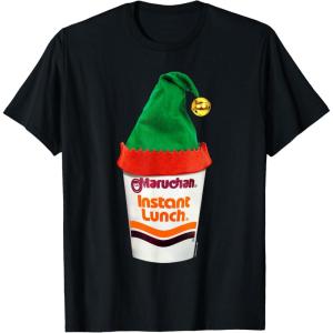 image:imageMaruchan Ramen Cup Christmas Elf Hat TShirtBlack