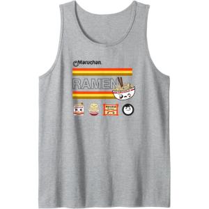 image:imageMaruchan Ramen Cute Anime Faces Logo Tank TopHeather Grey