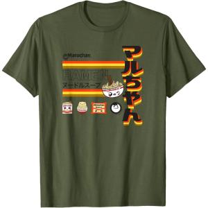image:imageMaruchan Ramen Cute Anime Faces Poster TShirtOlive Green