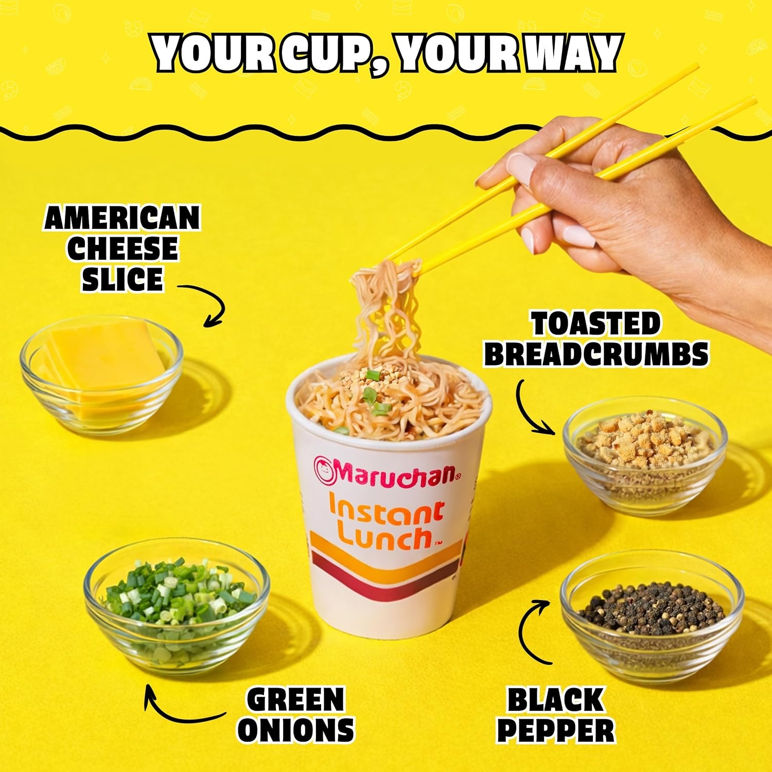 image:imageMaruchan Instant Lunch Ramen Noodles Flamin Hot Chicken Flavor JapaneseStyle Instant Noodle Soup Easy Meal Ready in 3 Minutes 225 Oz 12 PackCheddar Cheese