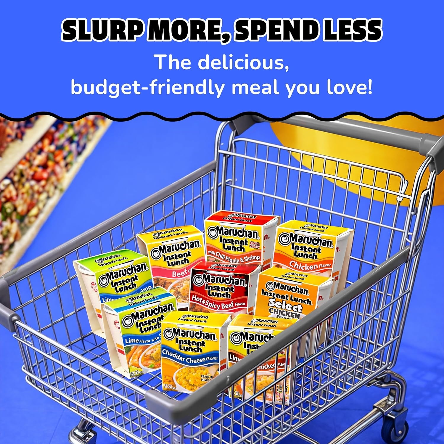 image:imageMaruchan Instant Lunch Ramen Noodles Flamin Hot Chicken Flavor JapaneseStyle Instant Noodle Soup Easy Meal Ready in 3 Minutes 225 Oz 12 PackCheddar Cheese