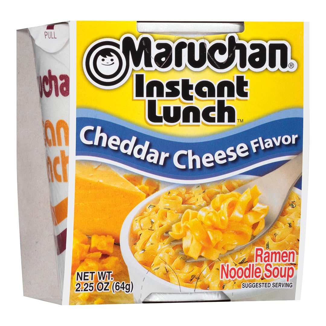 image:imageMaruchan Instant Lunch Ramen Noodles Flamin Hot Chicken Flavor JapaneseStyle Instant Noodle Soup Easy Meal Ready in 3 Minutes 225 Oz 12 PackCheddar Cheese Pack of 24