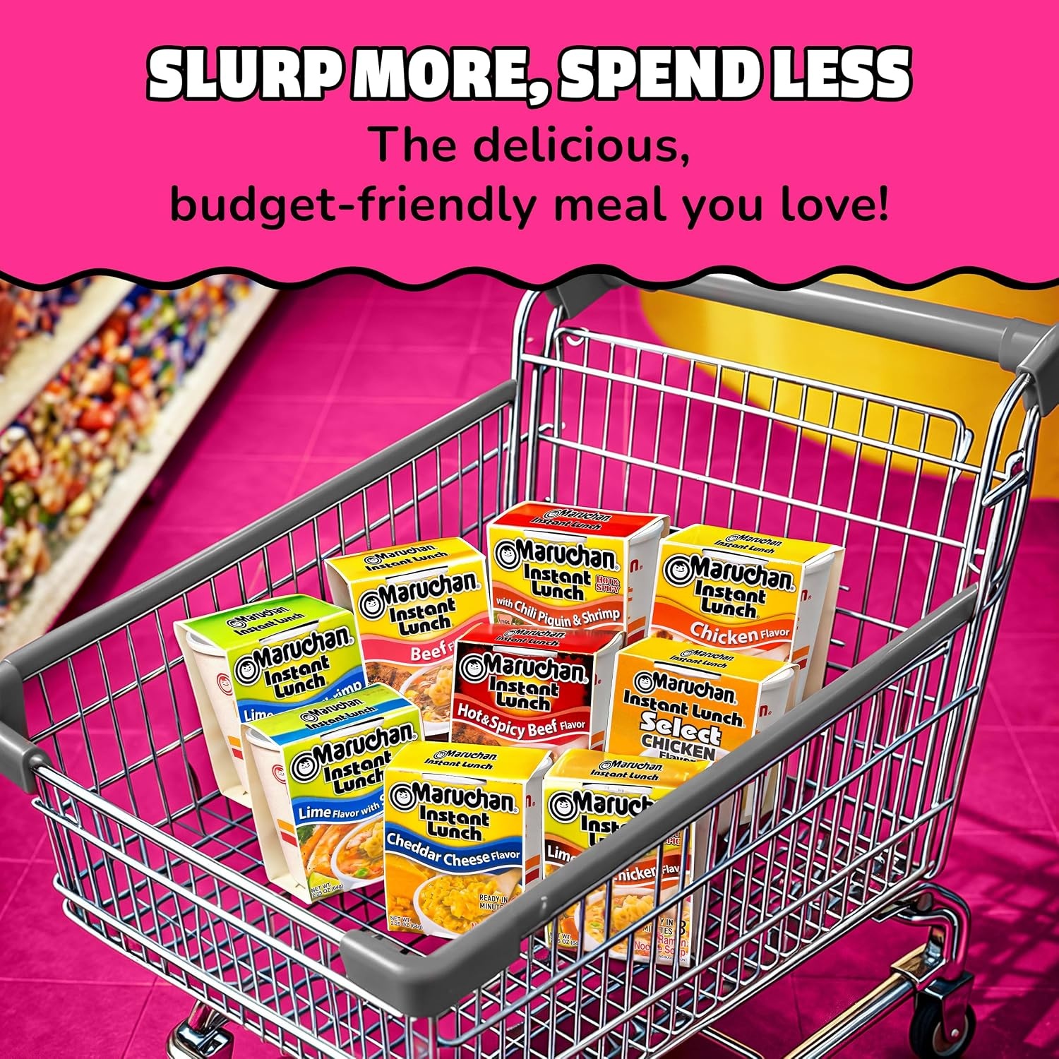 image:imageMaruchan Instant Lunch Ramen Noodles Flamin Hot Chicken Flavor JapaneseStyle Instant Noodle Soup Easy Meal Ready in 3 Minutes 225 Oz 12 PackChili Piquin Shrimp