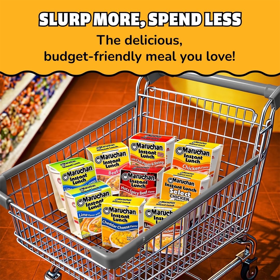 image:imageMaruchan Instant Lunch Ramen Noodles Flamin Hot Chicken Flavor JapaneseStyle Instant Noodle Soup Easy Meal Ready in 3 Minutes 225 Oz 12 PackFlamin Hot