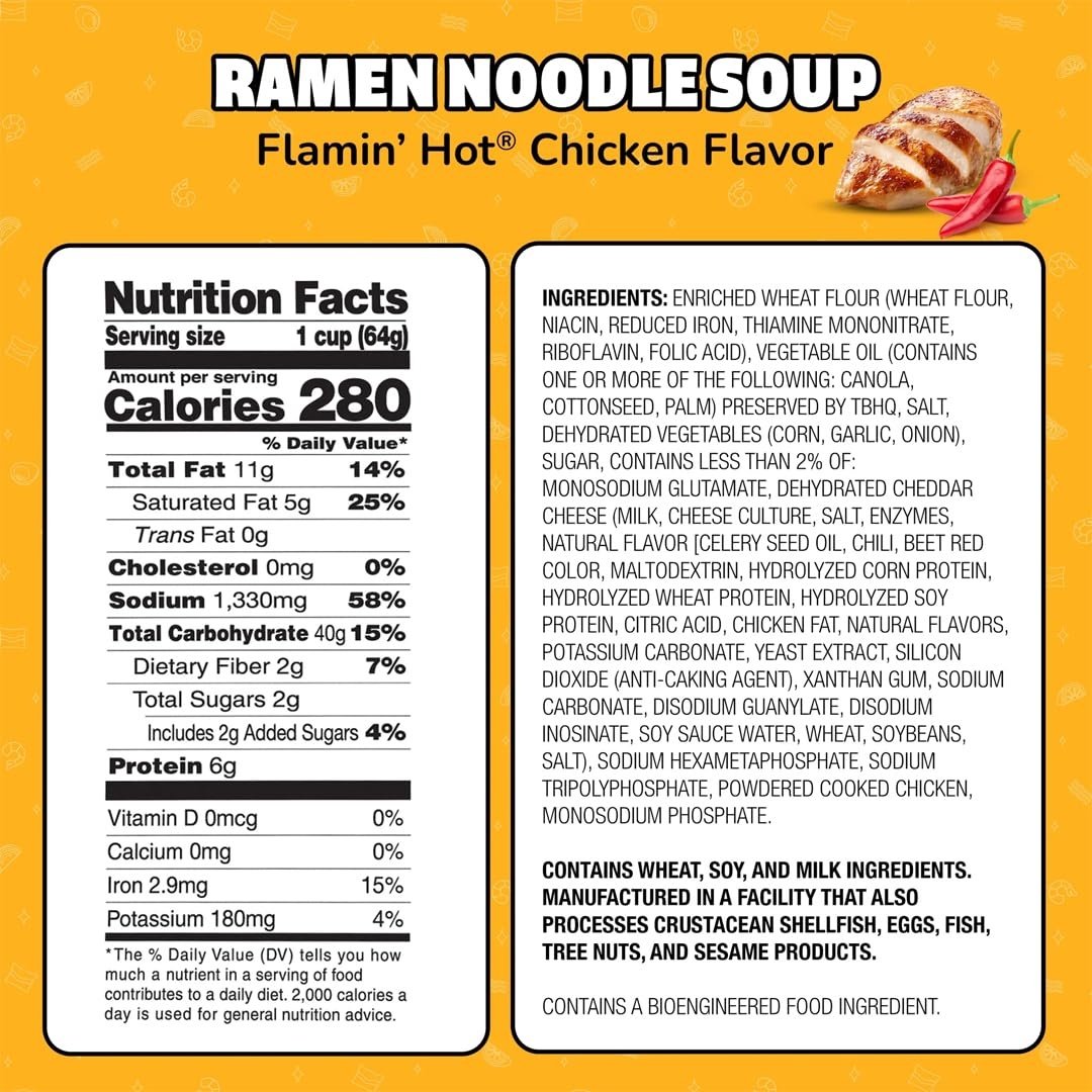image:imageMaruchan Instant Lunch Ramen Noodles Flamin Hot Chicken Flavor JapaneseStyle Instant Noodle Soup Easy Meal Ready in 3 Minutes 225 Oz 12 PackFlamin Hot
