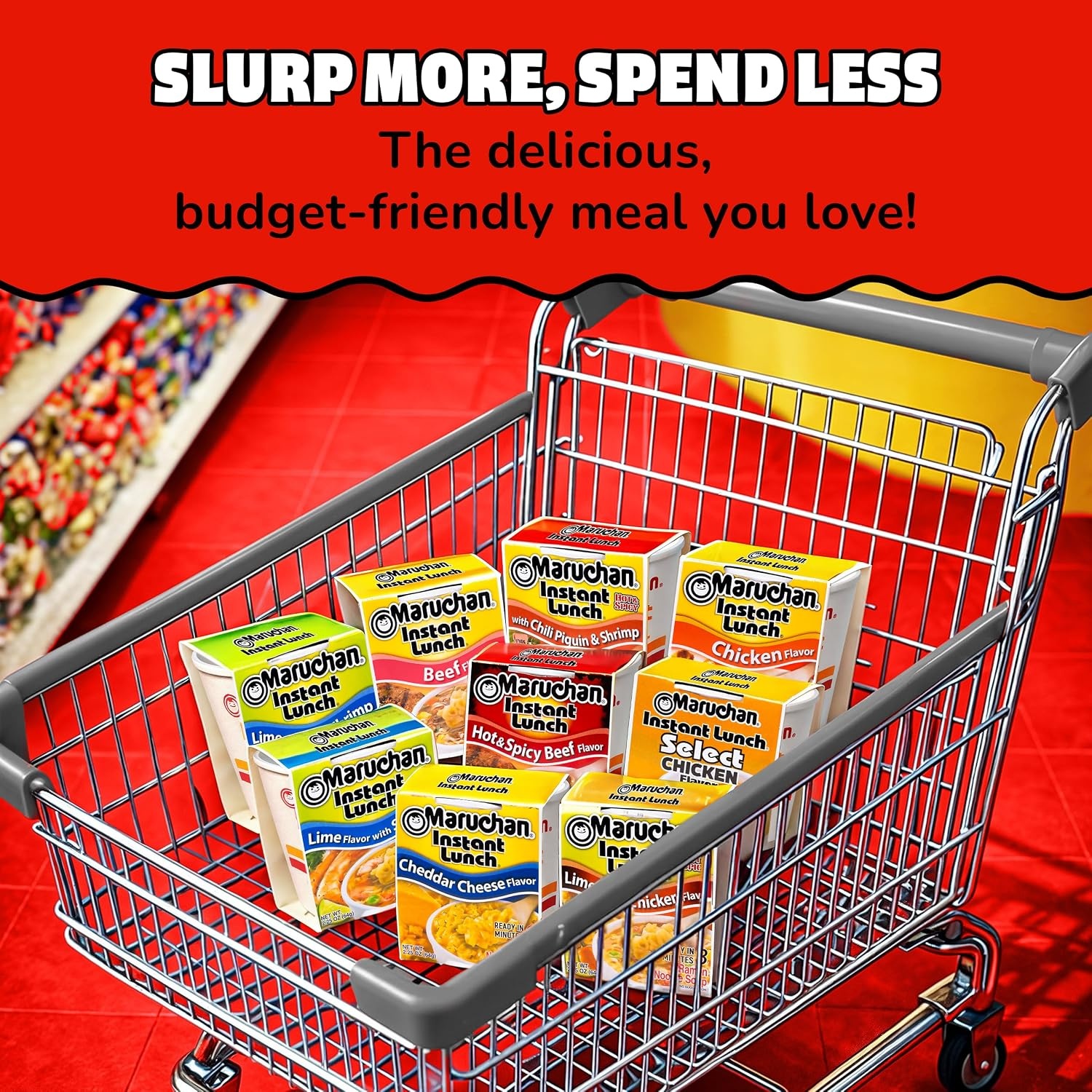 image:imageMaruchan Instant Lunch Ramen Noodles Flamin Hot Chicken Flavor JapaneseStyle Instant Noodle Soup Easy Meal Ready in 3 Minutes 225 Oz 12 PackHot Spicy Beef