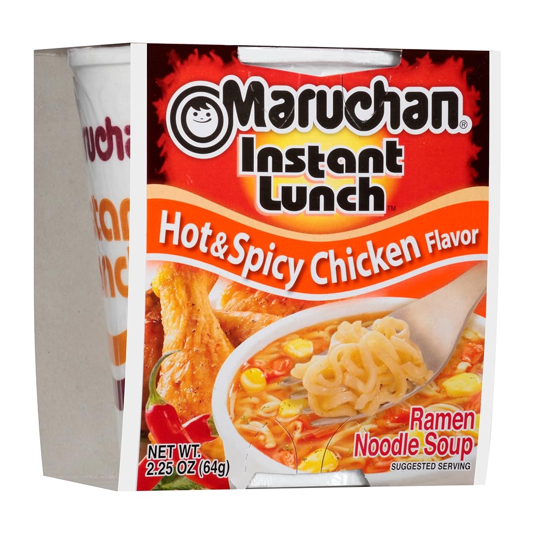 image:imageMaruchan Instant Lunch Ramen Noodles Flamin Hot Chicken Flavor JapaneseStyle Instant Noodle Soup Easy Meal Ready in 3 Minutes 225 Oz 12 PackHot Spicy Chicken Pack of 24