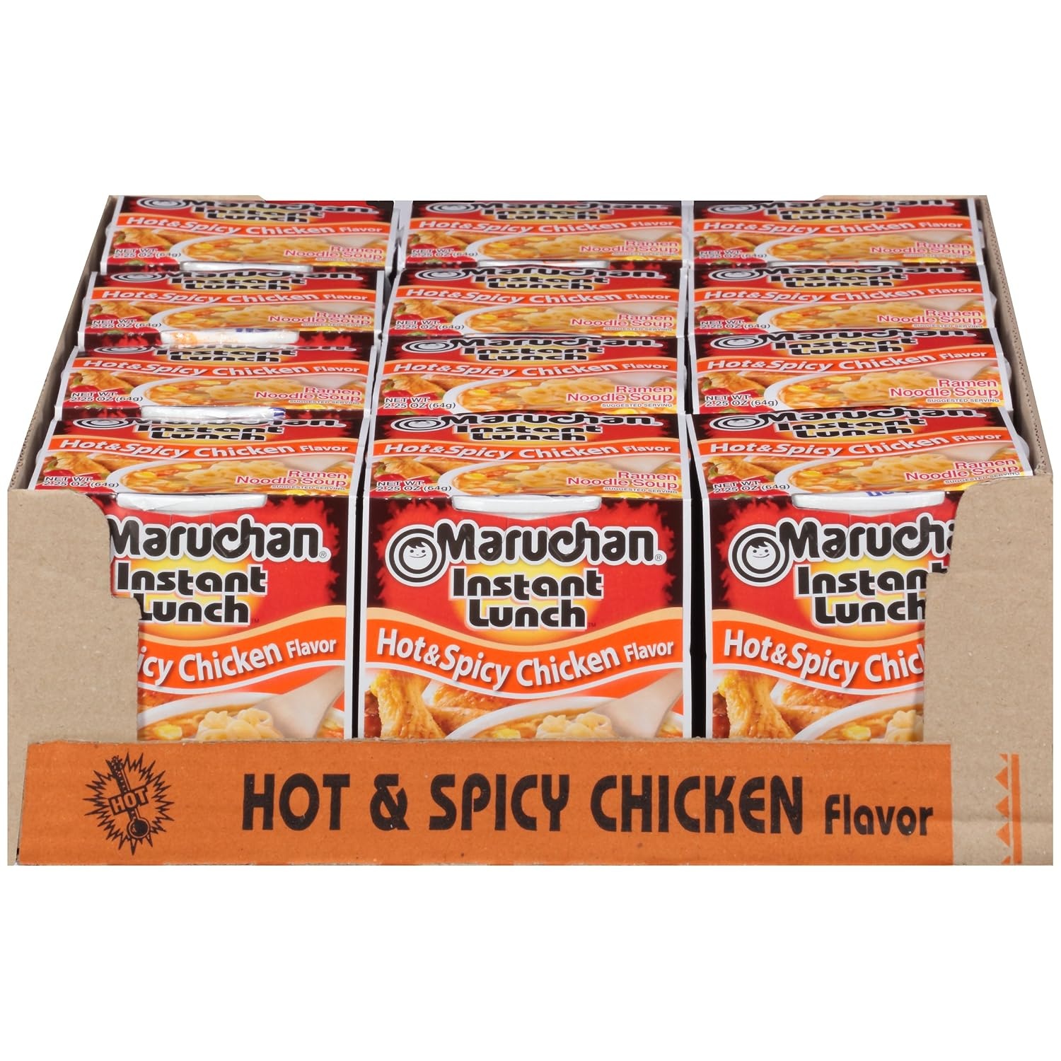 image:imageMaruchan Instant Lunch Ramen Noodles Flamin Hot Chicken Flavor JapaneseStyle Instant Noodle Soup Easy Meal Ready in 3 Minutes 225 Oz 12 PackHot Spicy Chicken Pack of 24
