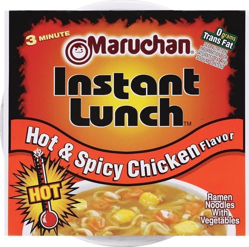 image:imageMaruchan Instant Lunch Ramen Noodles Flamin Hot Chicken Flavor JapaneseStyle Instant Noodle Soup Easy Meal Ready in 3 Minutes 225 Oz 12 PackHot Spicy Chicken Pack of 24