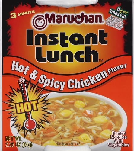 image:imageMaruchan Instant Lunch Ramen Noodles Flamin Hot Chicken Flavor JapaneseStyle Instant Noodle Soup Easy Meal Ready in 3 Minutes 225 Oz 12 PackHot Spicy Chicken Pack of 24