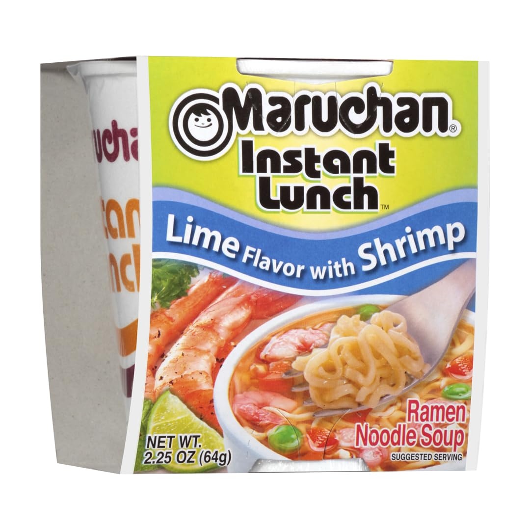 image:imageMaruchan Instant Lunch Ramen Noodles Flamin Hot Chicken Flavor JapaneseStyle Instant Noodle Soup Easy Meal Ready in 3 Minutes 225 Oz 12 PackLime Shrimp Pack of 24