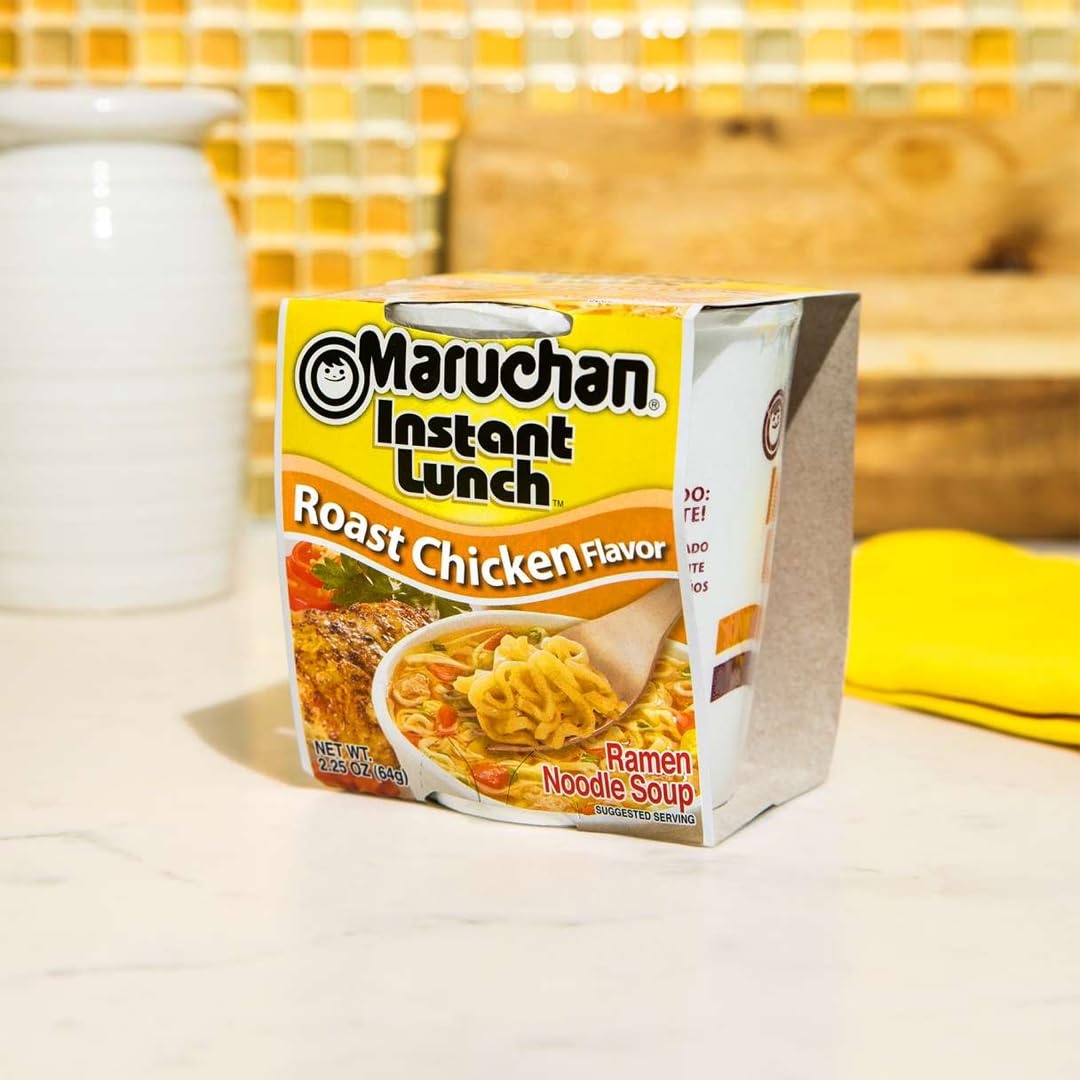 image:imageMaruchan Instant Lunch Ramen Noodles Flamin Hot Chicken Flavor JapaneseStyle Instant Noodle Soup Easy Meal Ready in 3 Minutes 225 Oz 12 PackRoast Chicken Pack of 24