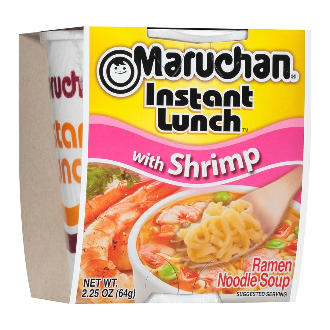 image:imageMaruchan Instant Lunch Ramen Noodles Flamin Hot Chicken Flavor JapaneseStyle Instant Noodle Soup Easy Meal Ready in 3 Minutes 225 Oz 12 PackShrimp Pack of 24