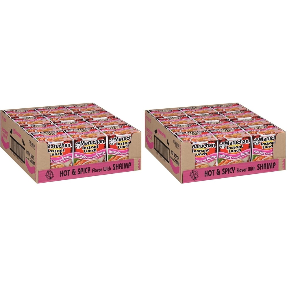 image:imageMaruchan Instant Lunch Ramen Noodles Flamin Hot Chicken Flavor JapaneseStyle Instant Noodle Soup Easy Meal Ready in 3 Minutes 225 Oz 12 PackHot Spicy Shrimp Pack of 24